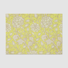 William Morris - Art Nouveau Wild Tulips - Gelb Seidenpapier