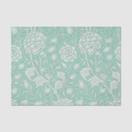 William Morris - Art Nouveau Wild Tulips - Green Seidenpapier