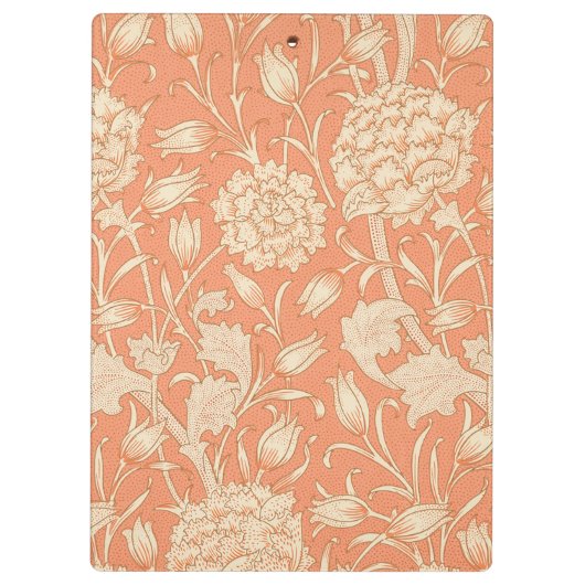 William Morris - Art Nouveau Wild Tulips Monogram Klemmbrett (Rückseite)
