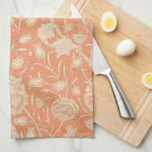 William Morris - Art Nouveau Wild Tulips - Peach Geschirrtuch (Viertel Falte)