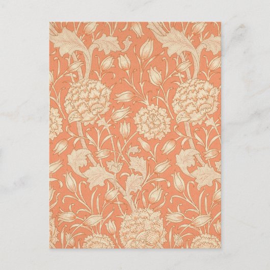 William Morris - Art Nouveau Wild Tulips - Peach Postkarte (Vorderseite)
