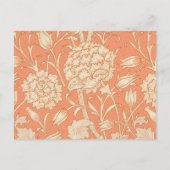 William Morris - Art Nouveau Wild Tulips - Peach Postkarte (Vorderseite)