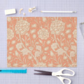 William Morris - Art Nouveau Wild Tulips - Peach Seidenpapier (Handwerk)