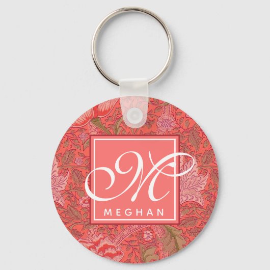 William Morris - Art Nouveau Windrush Mit Monogram Schlüsselanhänger (Rückseite)