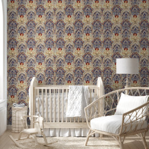 William * Morris Artichoke Blue Beige Burgundy Tapete
