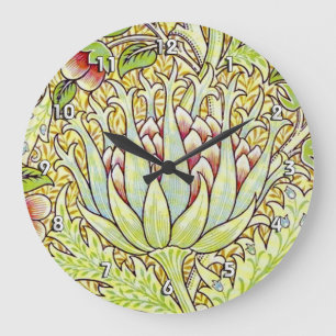 William Morris “Artichoke” Große Wanduhr
