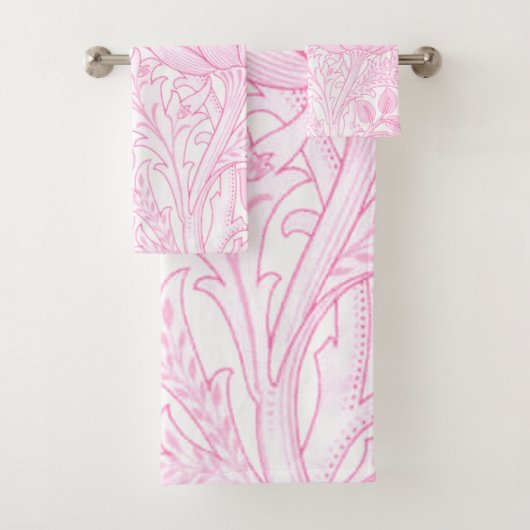 William Morris Artichoke Pale Pink Badhandtuch Set (Insitu)