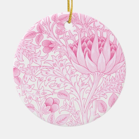 William Morris Artichoke Pale Pink Keramik Ornament (Vorne)