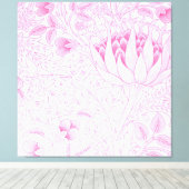 William Morris Artichoke Pale Pink Leinwanddruck (Insitu (Holzboden))