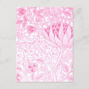 William Morris Artichoke Pale Pink Postkarte