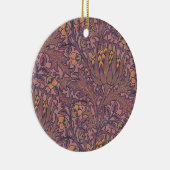 William Morris Artichoke Wein und Gold Keramik Ornament (Rechts)