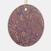 William Morris Artichoke Wein und Gold Keramik Ornament (Links)