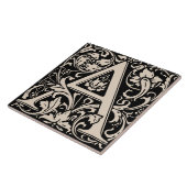 William Morris Arts and Crafts Monogram Letter A Fliese (Seite)