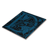 William Morris Arts and Crafts Monogram Letter D Fliese (Seite)
