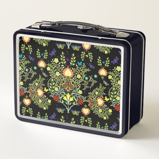 William Morris Arts and Crafts Muster Metall Brotdose (Rückseite)