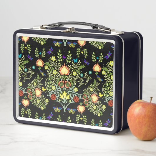 William Morris Arts and Crafts Muster Metall Brotdose (Beispiel)