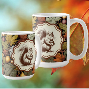 William Morris Autumn Leaves Eichirrel Kaffeetasse