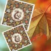 William Morris Autumn Leaves mit Eichhörnchen Retr Serviette