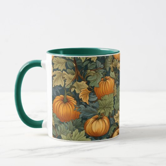William Morris Autumn Pumpkin Gewürz Personalisier Tasse (Links)