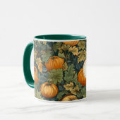 William Morris Autumn Pumpkin Gewürz Personalisier Tasse (Vorderseite Links)
