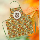 William Morris Autumn Sunflores Eichhörnchen Retro Schürze