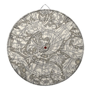 William Morris Bachelor's Button Antik-Damask Dartscheibe