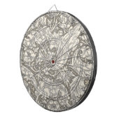 William Morris Bachelor's Button Blume Floral Bot Dartscheibe (Vorderseite rechts)