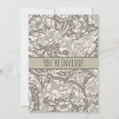 William Morris Bachelor's Button Blume Floral Bot Einladung (Vorderseite)