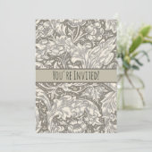 William Morris Bachelor's Button Blume Floral Bot Einladung (Stehend Vorderseite)