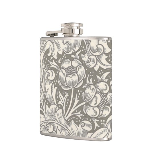 William Morris Bachelor's Button Blume Floral Bot Flachmann (Links)