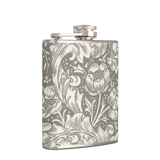 William Morris Bachelor's Button Blume Floral Bot Flachmann (Rechts)