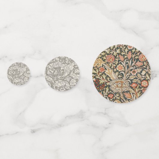 William Morris Bachelor's Button Blume Floral Bot Konfetti (Rückseiten)