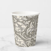 William Morris Bachelor's Button Blume Floral Bot Pappbecher (Vorderseite)