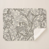 William Morris Bachelor's Button Blume Floral Bot Sherpadecke (Vorderseite (Horizontal))