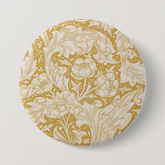 William Morris Bachelor's Button-Blumen-Klassiker Button (Vorderseite)