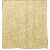 William Morris Bachelors Button Golden Background Duschvorhang (Vorderseite)