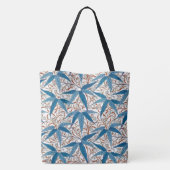 William Morris Bamboo Print, Denim Blue & White Tasche (Rückseite)