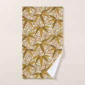 William Morris Bamboo Print, Gold und Cream Badhandtuch Set (Handtuch)