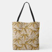 William Morris Bamboo Print, Gold und Cream Tasche (Rückseite)