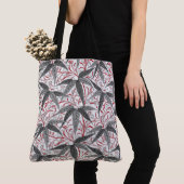 William Morris Bamboo Print, grau und weiß Tasche (Von Nahem)
