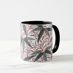 William Morris Bamboo Print, grau und weiß Tasse