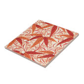 William Morris Bamboo Print, Mandarin Orange Fliese (Seite)