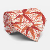 William Morris Bamboo Print, Mandarin Orange Krawatte (Gerollt)