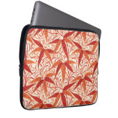 William Morris Bamboo Print, Mandarin Orange Laptopschutzhülle (Vorne Rechts)