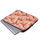 William Morris Bamboo Print, Mandarin Orange Laptopschutzhülle (Vorne Knopf)