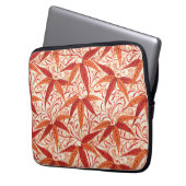William Morris Bamboo Print, Mandarin Orange Laptopschutzhülle (Vorderseite Links)