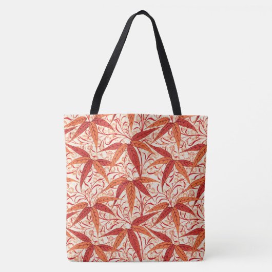 William Morris Bamboo Print, Mandarin Orange Tasche (Vorderseite)