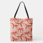 William Morris Bamboo Print, Mandarin Orange Tasche (Rückseite)