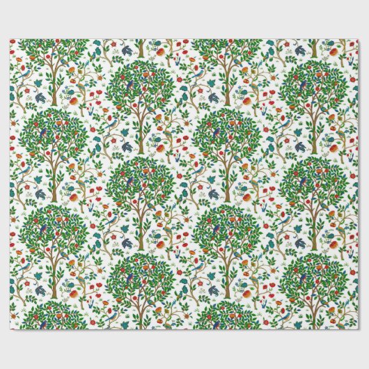 William Morris-Baum des Leben-Musters, grün u. Geschenkpapier (Flach)