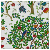 William Morris-Baum des Leben-Musters, grün u. Stoff (Nahaufnahme)